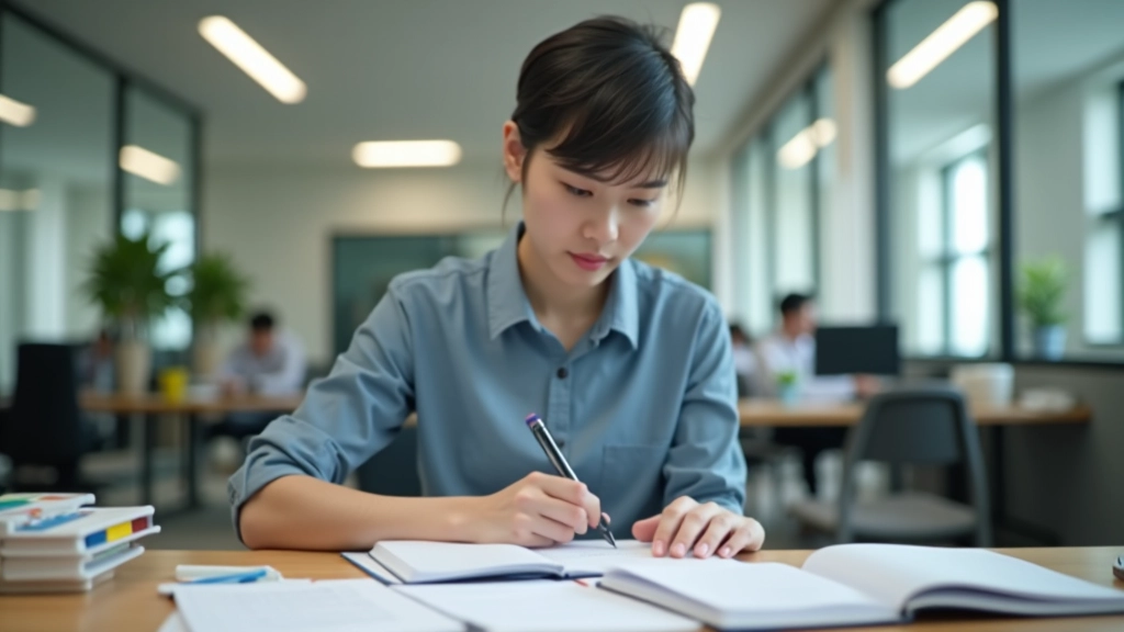 Professional implementing deep focus methods at work