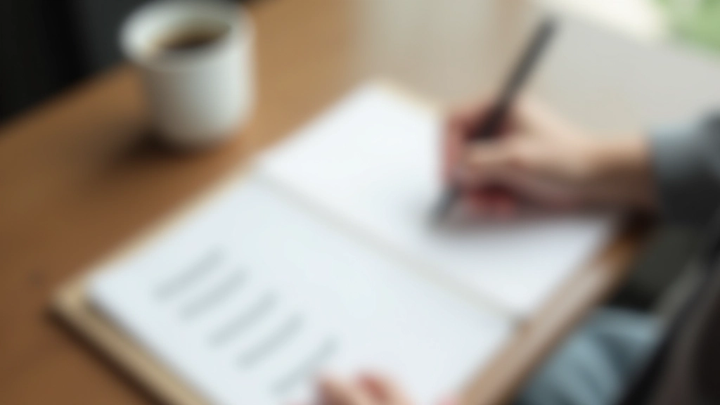 Hands writing on a checklist on paper, distraction tracking method