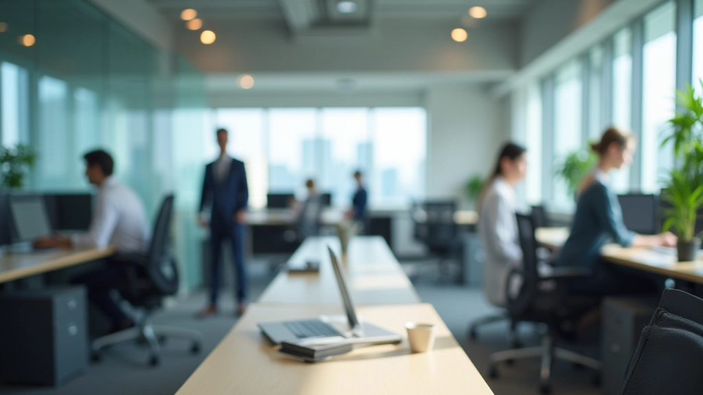 Professional workspace showing focus and concentration